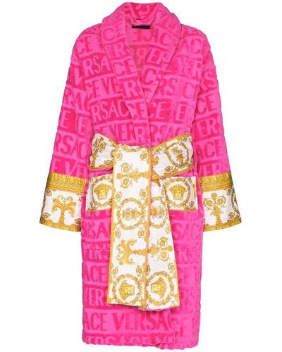 versace swimsuit pink|hot pink Versace robe.